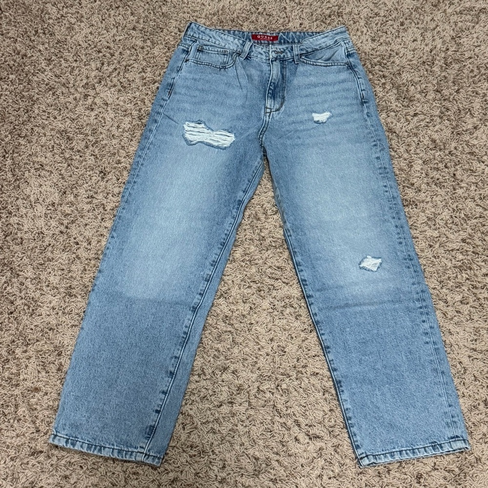 Guess Women’s Distressed Denim Boyfriend Jeans
